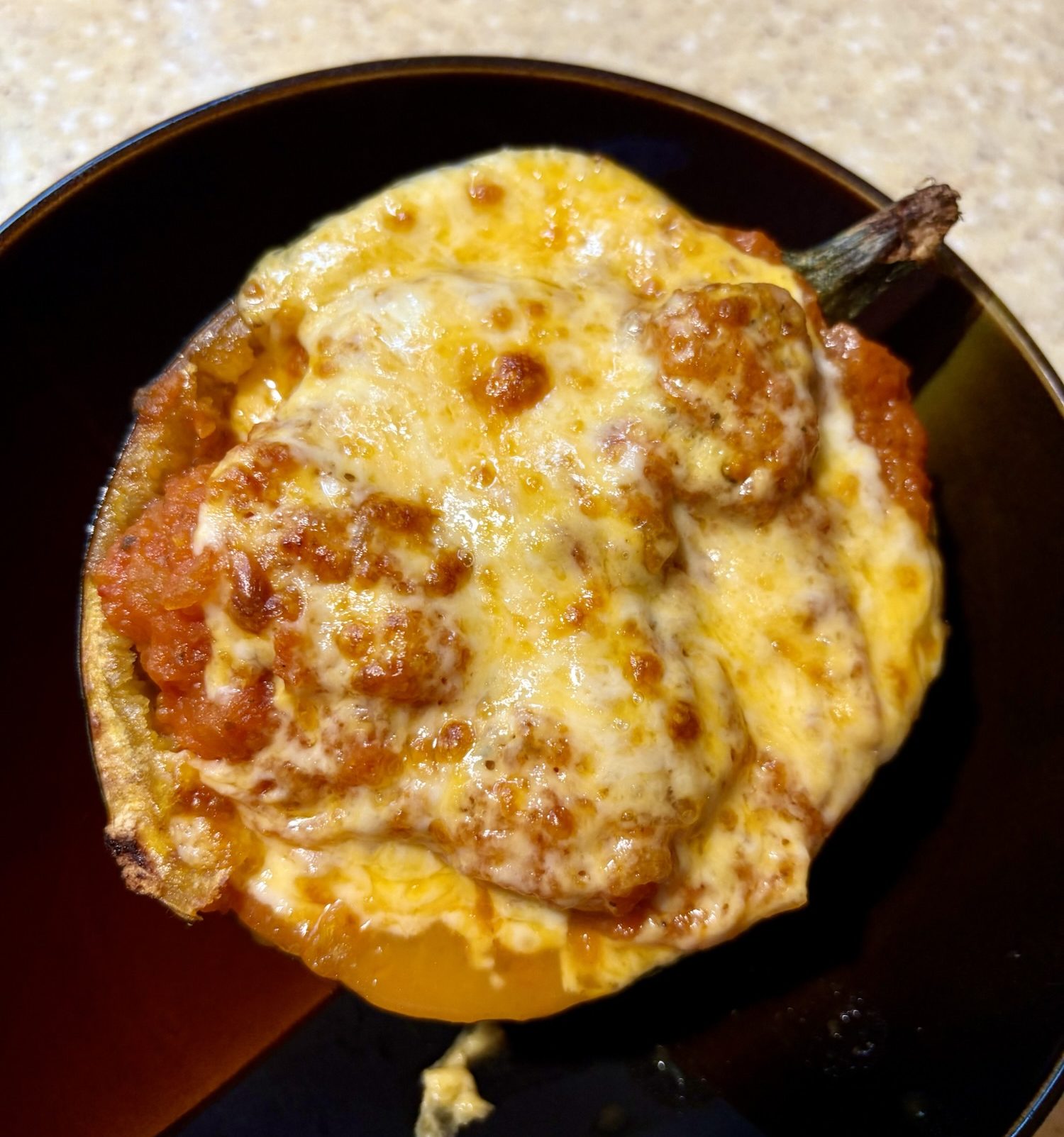 Turkey Meatball Stuffed Acorn Squash | Low-Carb Comfort Food